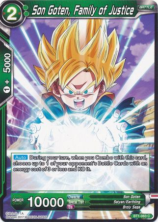 Son Goten, Family of Justice BT1-063 C